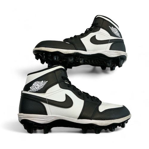 Vist Large View of Product Image Which is Used Nike JORDAN 1 HIGH Adult FB Cleats Black And White Senior 8.5