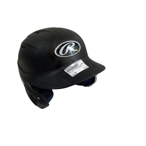 Vist Large View of Product Image Which is Used Rawlings BLACK HELMET Batting Helmet No Mask Black SM