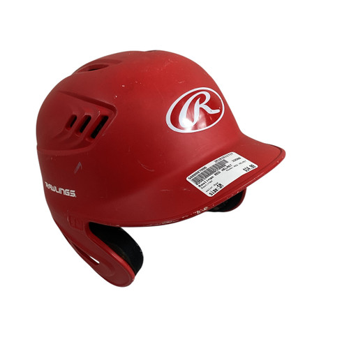 Vist Large View of Product Image Which is Used Rawlings RED HELMET Batting Helmet No Mask Red SM