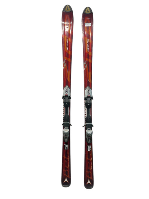 Vist Large View of Product Image Which is Used Atomic BETARIDE Mens DH Ski/Binding Black And Wine Red 170 cm