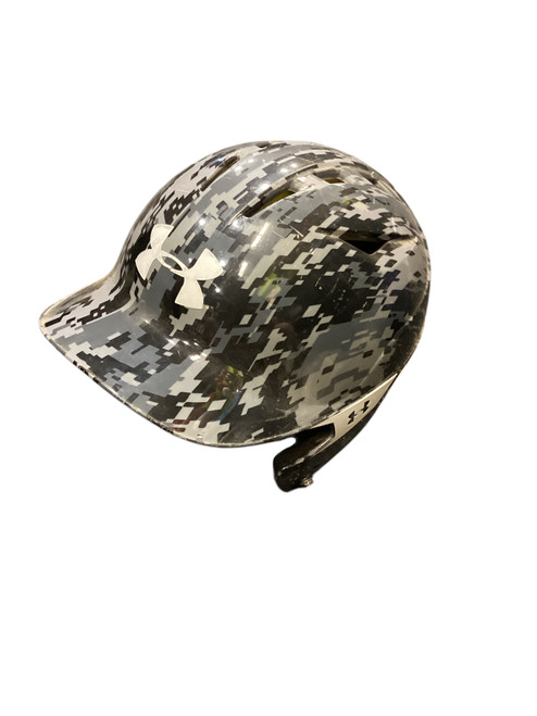 Vist Large View of Product Image Which is Used Under Armour BASEBALL HELMET Batting Helmet No Mask Grey MD