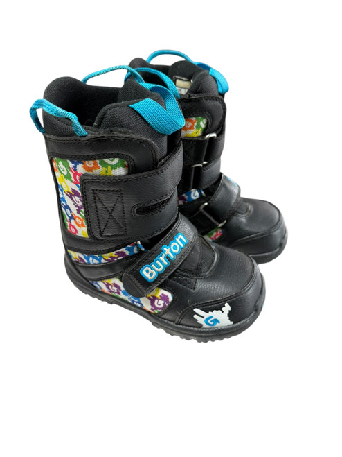 Vist Large View of Product Image Which is Used Burton KIDS GROM SB BOOT Boys Snowboard Boots Black Youth 12.0