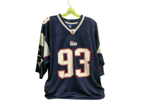 Used PATRIOTS FB Top Adult Navy Blue 2X 11686-S000046950 Vist Large View of Product Image Which is Used PATRIOTS FB Top Adult Navy Blue 2X
