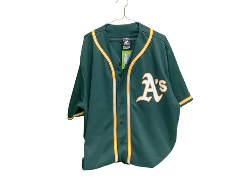 Vist Large View of Product Image Which is Used OAKLAND A BB/SB Jersey Green 2X