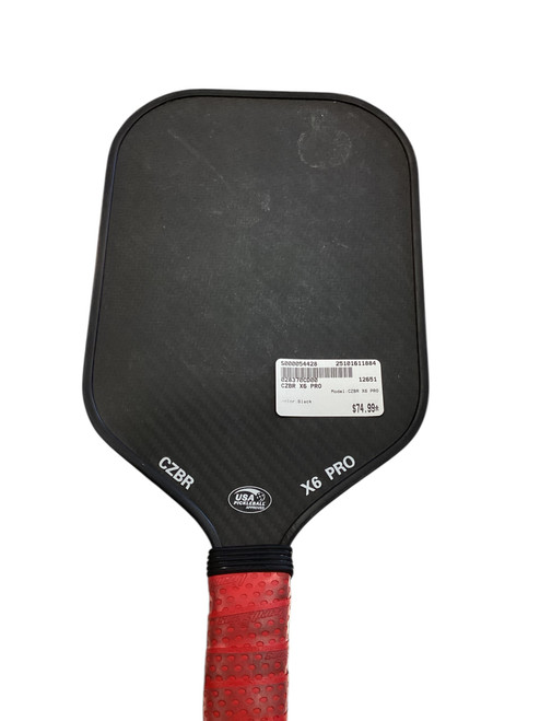 Vist Large View of Product Image Which is Used CZBR X6 PRO Pickleball Racquet Black