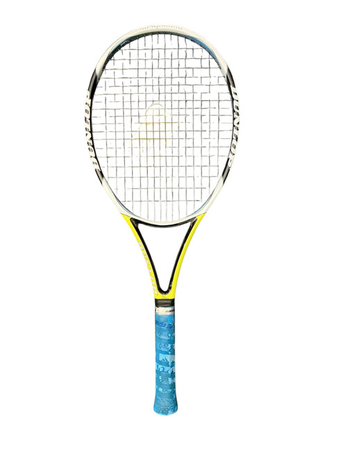 Vist Large View of Product Image Which is Used Dunlop 500 TOUR AEROGEL Adult Tennis Racquet Yellow 4 1/4"