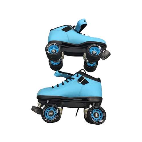 Vist Large View of Product Image Which is Used Riedell DART Senior Roller Quad Skates Carolina Blue Senior 7