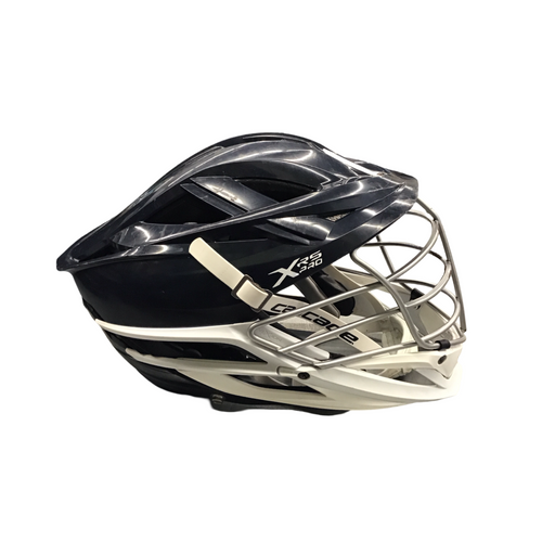 Vist Large View of Product Image Which is Used Cascade XRS PRO Lacrosse Helmet Navy Blue One Size