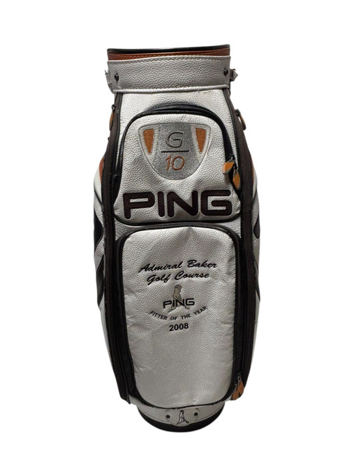 Vist Large View of Product Image Which is Used Ping G10 6-Way Staff Bag Golf Cart Bag White