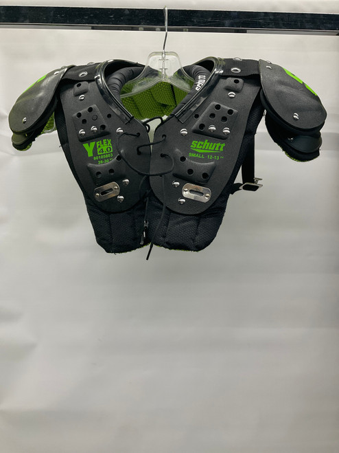 Vist Large View of Product Image Which is Used Schutt Y FLEX 4.0  80105803 FB Shoulder Pads Black SM