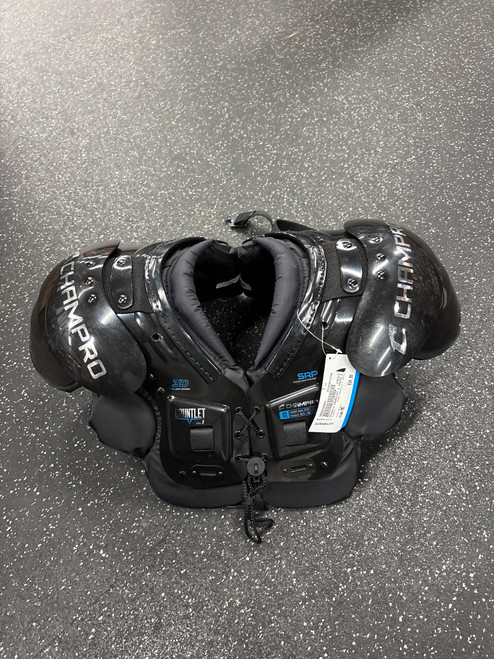 Vist Large View of Product Image Which is Used Champro GAUNTLET 1 YOUTH FB Shoulder Pads Black MD
