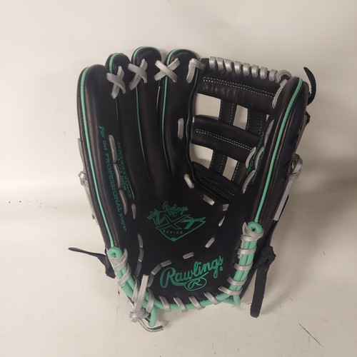 Vist Large View of Product Image Which is Used Rawlings NXT3028U-6B BB/SB Glove LH Throw Black And Royal Blue 12 1/2"