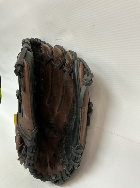 Vist Large View of Product Image Which is Used Wilson GLOVE BB/SB Glove RH Throw Black 13"