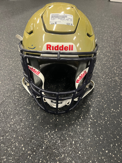 Vist Large View of Product Image Which is Used Riddell SPEEDFLEX 2021 YOUTH FB Helmet Vegas Gold MD