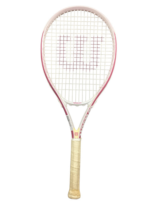 Used Wilson HOPE Womens Tennis Racquet Pink 4 1/4" 10672-S000334420 Vist Large View of Product Image Which is Used Wilson HOPE Womens Tennis Racquet Pink 4 1/4"
