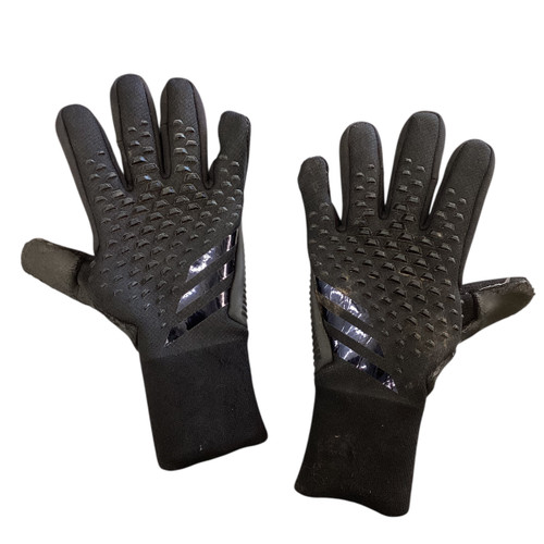 Vist Large View of Product Image Which is Used Adidas PREDATOR Soccer Goalie Gloves Black 7