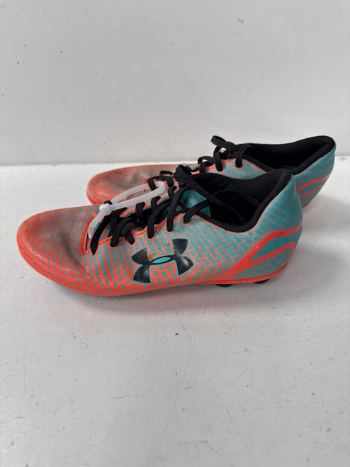 Vist Large View of Product Image Which is Used Under Armour FORCE Soccer Cleats Teal Junior 01