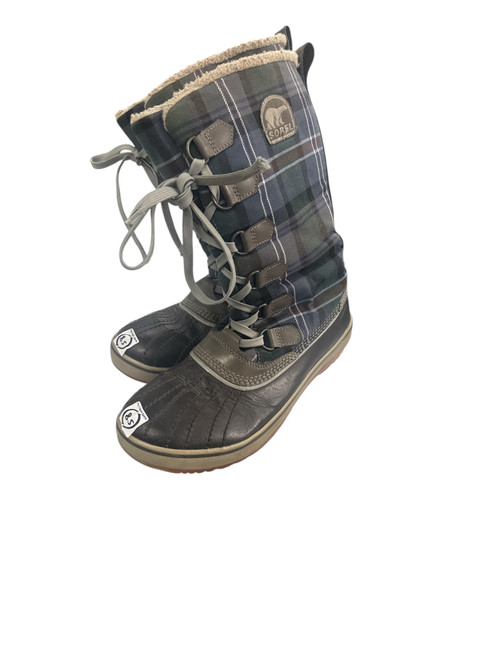 Vist Large View of Product Image Which is Used Sorel Snow/Hunt/Hike Boots W Royal Blue And Black Senior 8.5