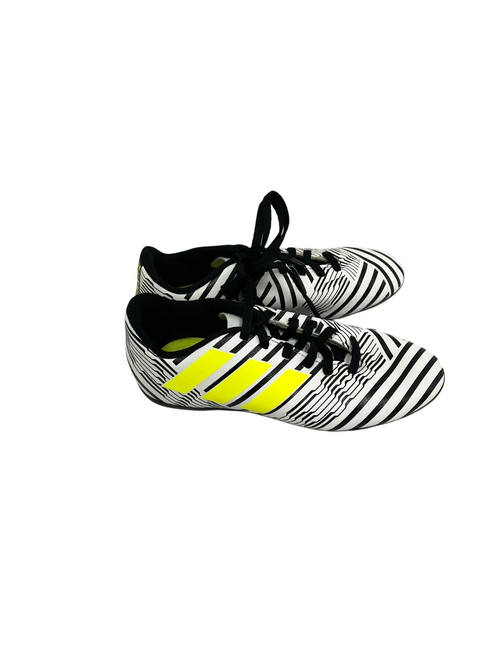 Vist Large View of Product Image Which is Used Adidas Nemesis Messi Jr 1.5 Soccer Cleats White 