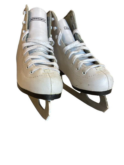 Vist Large View of Product Image Which is Used WinnWell Boys Figure Skate White Youth 13.0