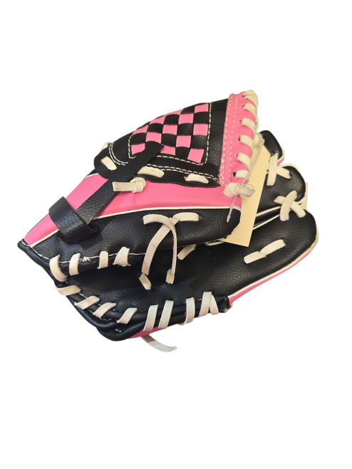 Vist Large View of Product Image Which is Used DICKS BB/SB Glove RH Throw Black And Pink 8"