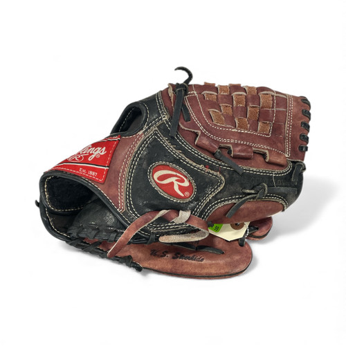 Vist Large View of Product Image Which is Used Rawlings AA115 BB/SB Glove RH Throw Maroon 11 1/2"