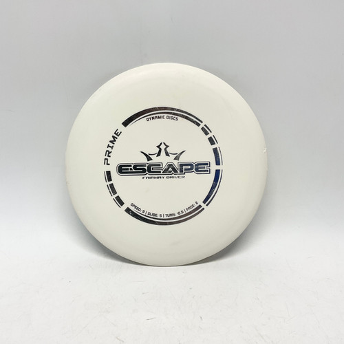 Used Dynamic Discs PRIME ESCAPE Disc Golf Driver White 175g 11805-S000069469 Vist Large View of Product Image Which is Used Dynamic Discs PRIME ESCAPE Disc Golf Driver White 175g