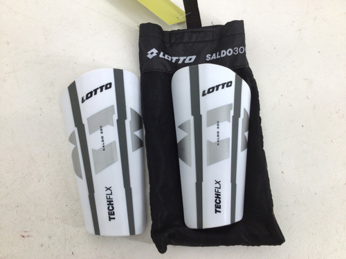 Vist Large View of Product Image Which is Used Lotto SALDO 300 JR SM SHIN GUARDS Soccer Shin Guards Junior White SM