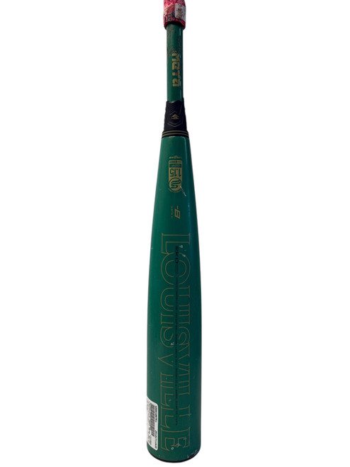 Vist Large View of Product Image Which is Used 2023 Louisville Slugger Meta SLMTX8-23 30/22 -8 USSSA 2 3/4 Bat - Green and Gold