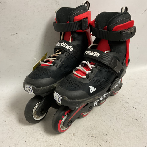 Vist Large View of Product Image Which is Used Rollerblade MICROBLADE ADJ 2-5 Junior Rec Fitness Skates Black Adjustable
