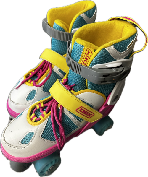 Vist Large View of Product Image Which is Used DBX ADJUSTABLE Junior Roller Quad Skates Pink Adjustable