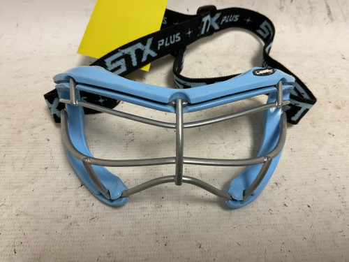 Vist Large View of Product Image Which is Used STX 4SIGHT PLUS Lacrosse Facial Protect Carolina Blue Senior