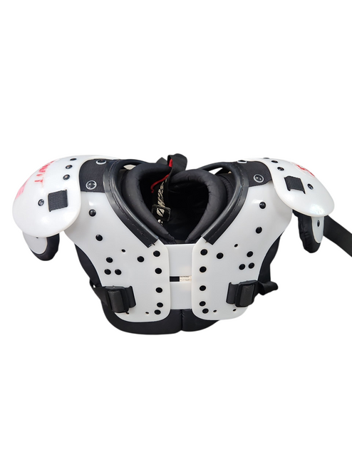 Vist Large View of Product Image Which is Used Schutt BLOCKER JR FB Shoulder Pads White SM