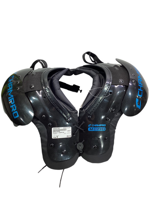 Vist Large View of Product Image Which is Used Champro SCORPION FB Shoulder Pads Black MD