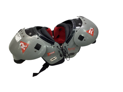 Vist Large View of Product Image Which is Used Riddell XFORCE FB Shoulder Pads Grey SM