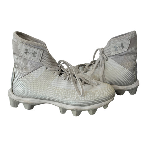 Vist Large View of Product Image Which is Used Under Armour Jr FB Cleats White Junior 04