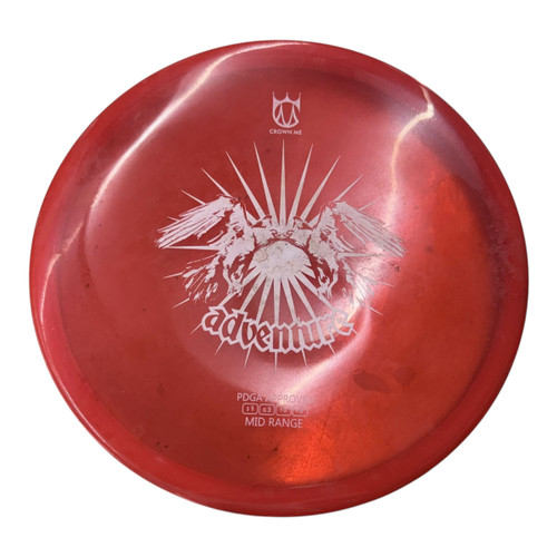 Vist Large View of Product Image Which is Used CROWN ME ADVENTURE Disc Golf Mid Range Red