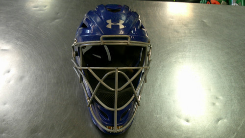 Vist Large View of Product Image Which is Used Under Armour UAHG2YVS-1 Catchers Helmet w/Mask Royal Blue SM
