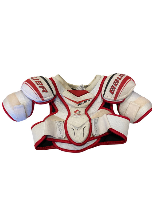 Vist Large View of Product Image Which is Used Bauer CANADA Youth Shoulder Pads SM
