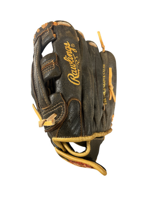 Vist Large View of Product Image Which is Used Rawlings HIGHLIGHT SERIES BB/SB Glove LH Throw Black 11 1/2"
