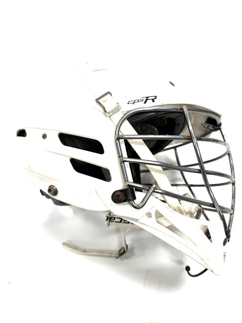 Vist Large View of Product Image Which is Used Cascade CPX-R Lacrosse Helmet White One Size