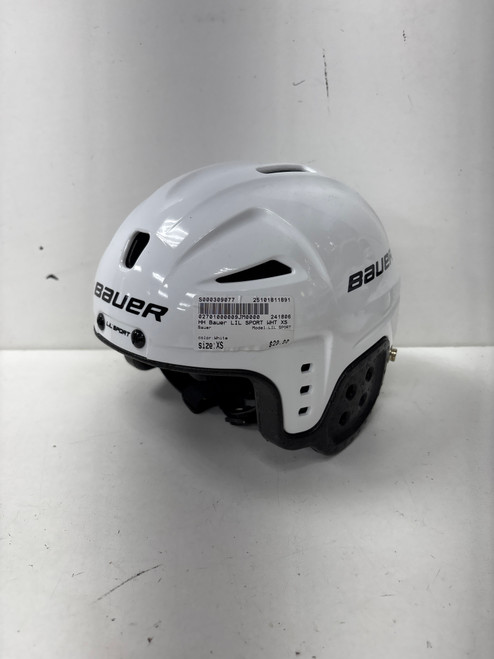 Vist Large View of Product Image Which is Used Bauer LIL SPORT Hockey Helmet Only White XS