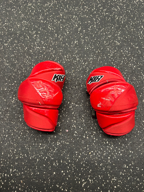 Vist Large View of Product Image Which is Used STX K18 ARM PAD Lacrosse Arm Pads/Guards Red SM