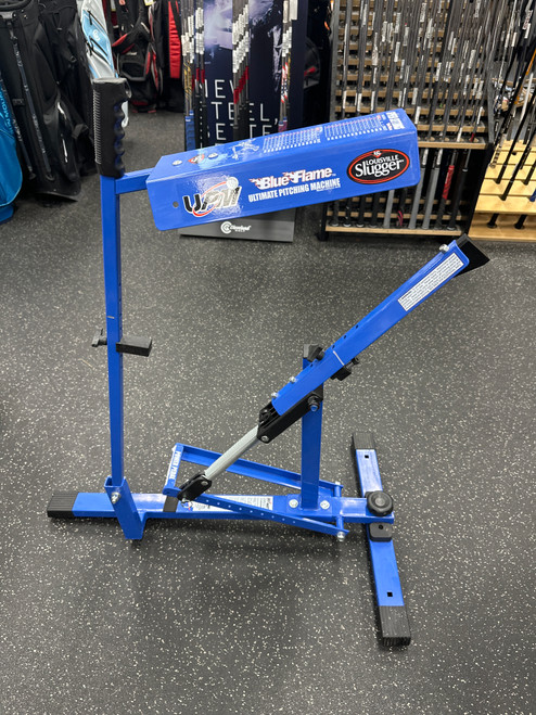 Vist Large View of Product Image Which is Used Louisville Slugger BLUE FLAME BB/SB Pitching Machine