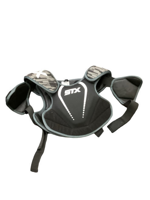 Vist Large View of Product Image Which is Used STX STALLION 75 Lacrosse Shoulder Pads Black MD