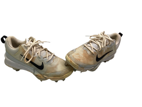 Vist Large View of Product Image Which is Used Nike TROUT METAL CLEATS BB/SB Cleats White Senior 8