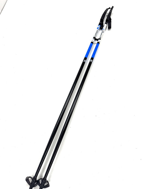 Vist Large View of Product Image Which is Used Salomon ALU Boys XC Ski Poles Black 115 cm / 46 in