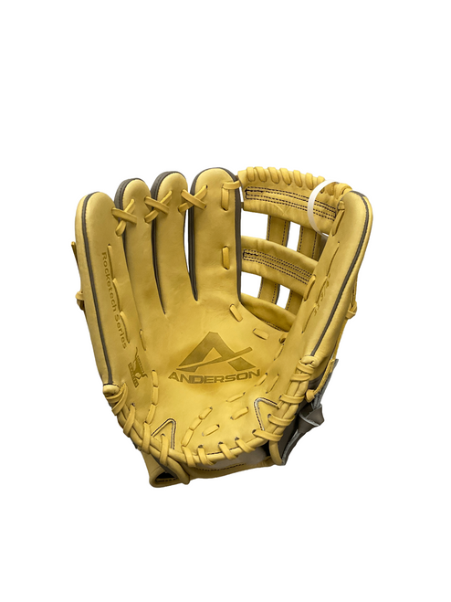 Vist Large View of Product Image Which is Used Anderson ROCKETECH LH Throw Fastpitch Gloves Almond 11 3/4"