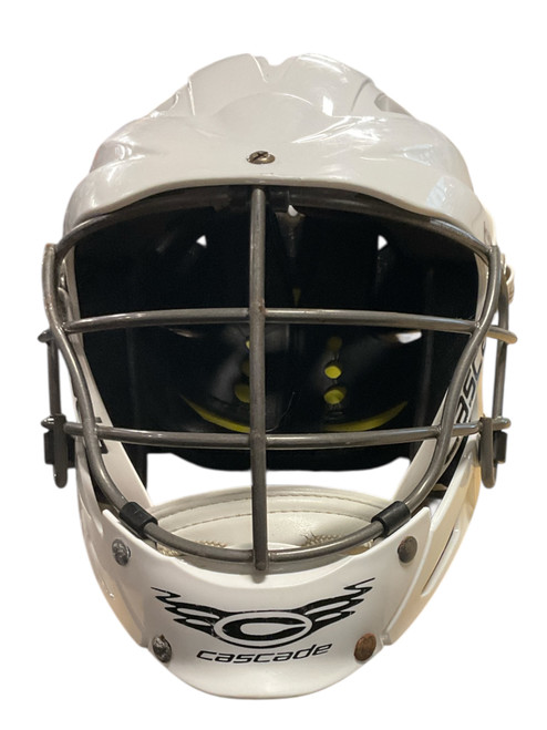 Vist Large View of Product Image Which is Used Cascade CS-R Lacrosse Helmet White One Size