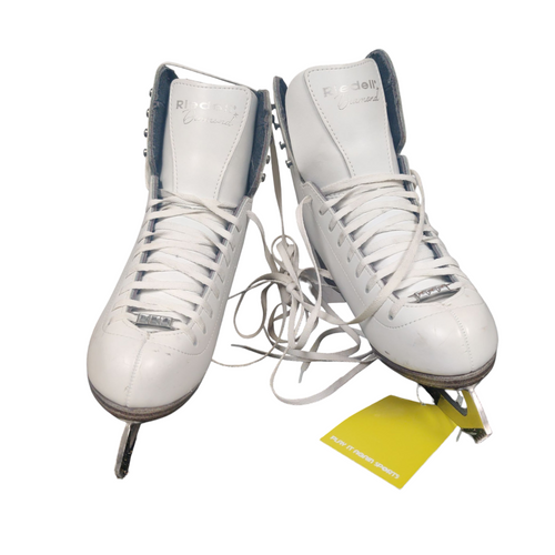 Used Riedell DIAMOND Womens Figure Skate White Senior 6 11218-S000412440 Vist Large View of Product Image Which is Used Riedell DIAMOND Womens Figure Skate White Senior 6